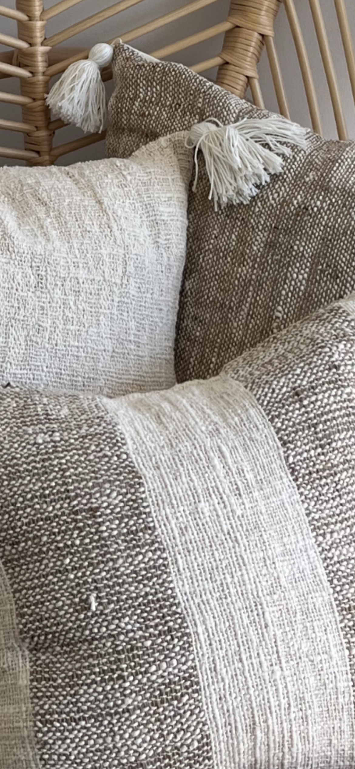 Heather Natural/Brown Cushion Cover / Available 2 sizes