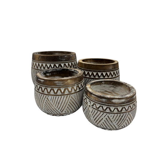 Wooden Handcrafted Pots