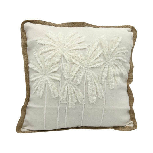 Holly Palm Cushion Cover / 40cm x 40cm - Cream