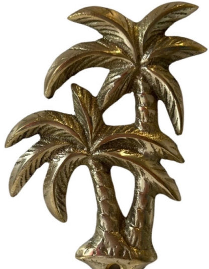 Twin Palm Brass Wall Hook