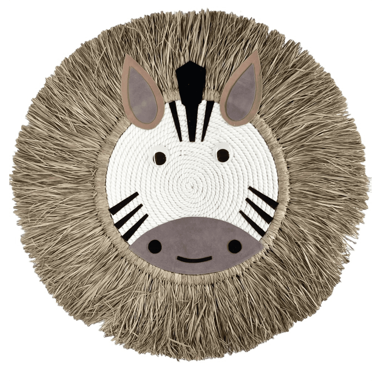 Raffia Zebra Wall Hanging